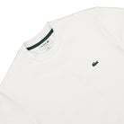 Lacoste Organic Cotton Sweatshirt White Sweatshirts Close-up | Overkill