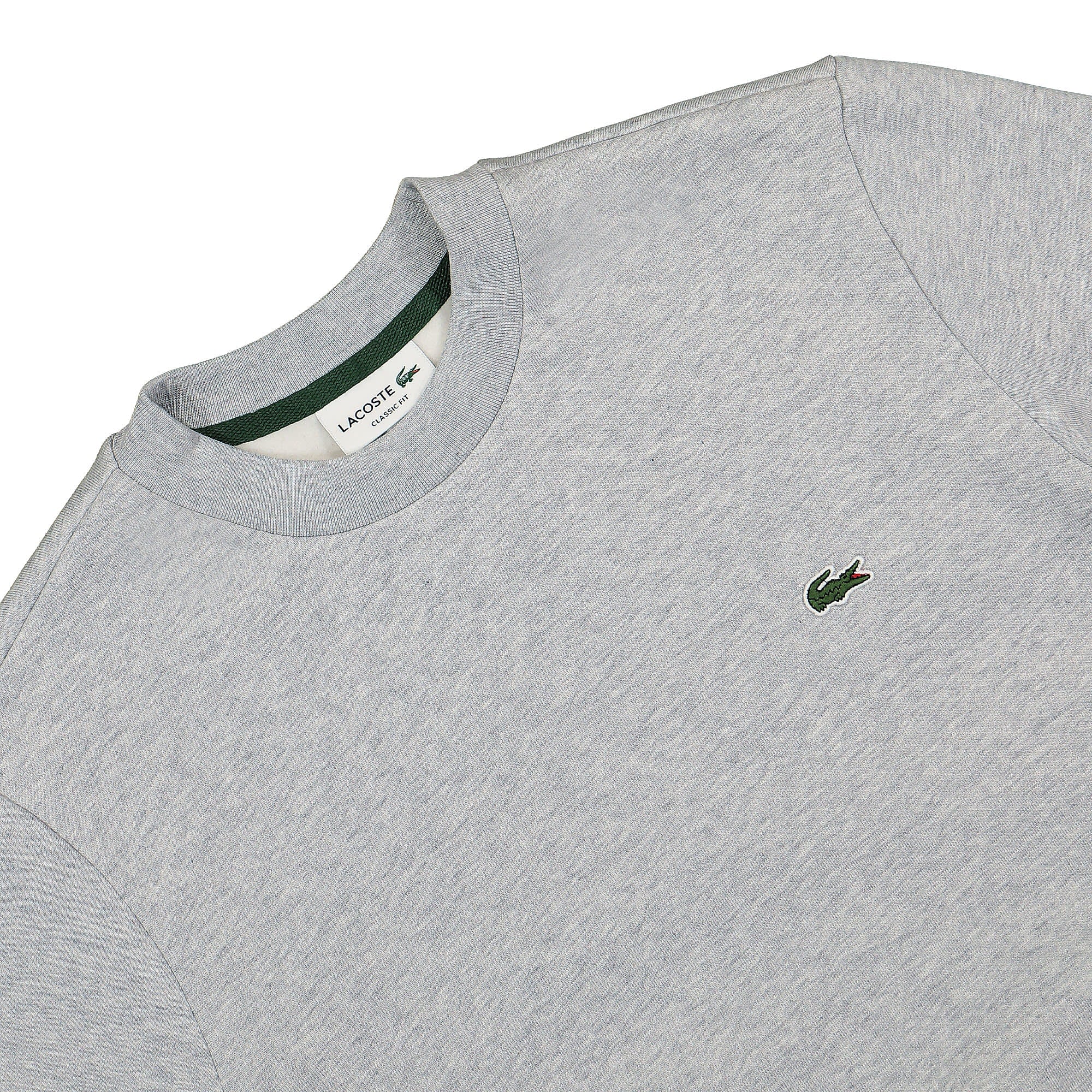 Lacoste Organic Cotton Sweatshirt Grey Sweatshirts Close-up | Overkill
