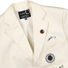 Fred Perry Raf Simons x Fred Perry Graphic Patch Blazer Ice White Jackets Close-up | Overkill
