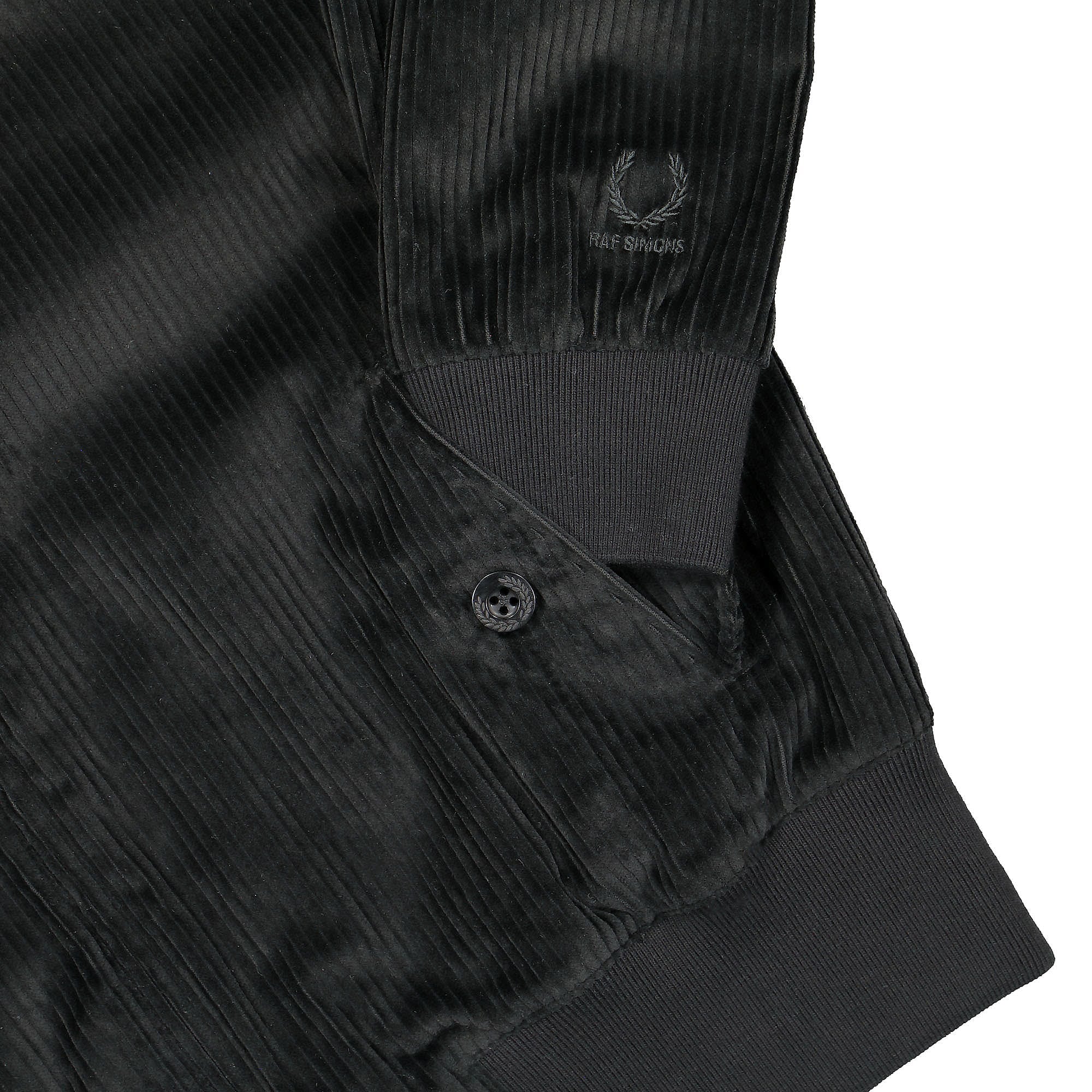 Fred Perry Raf Simons x Fred Perry Jumbo Corduroy Harrington Jacket Black Jackets Detailfoto | Overkill