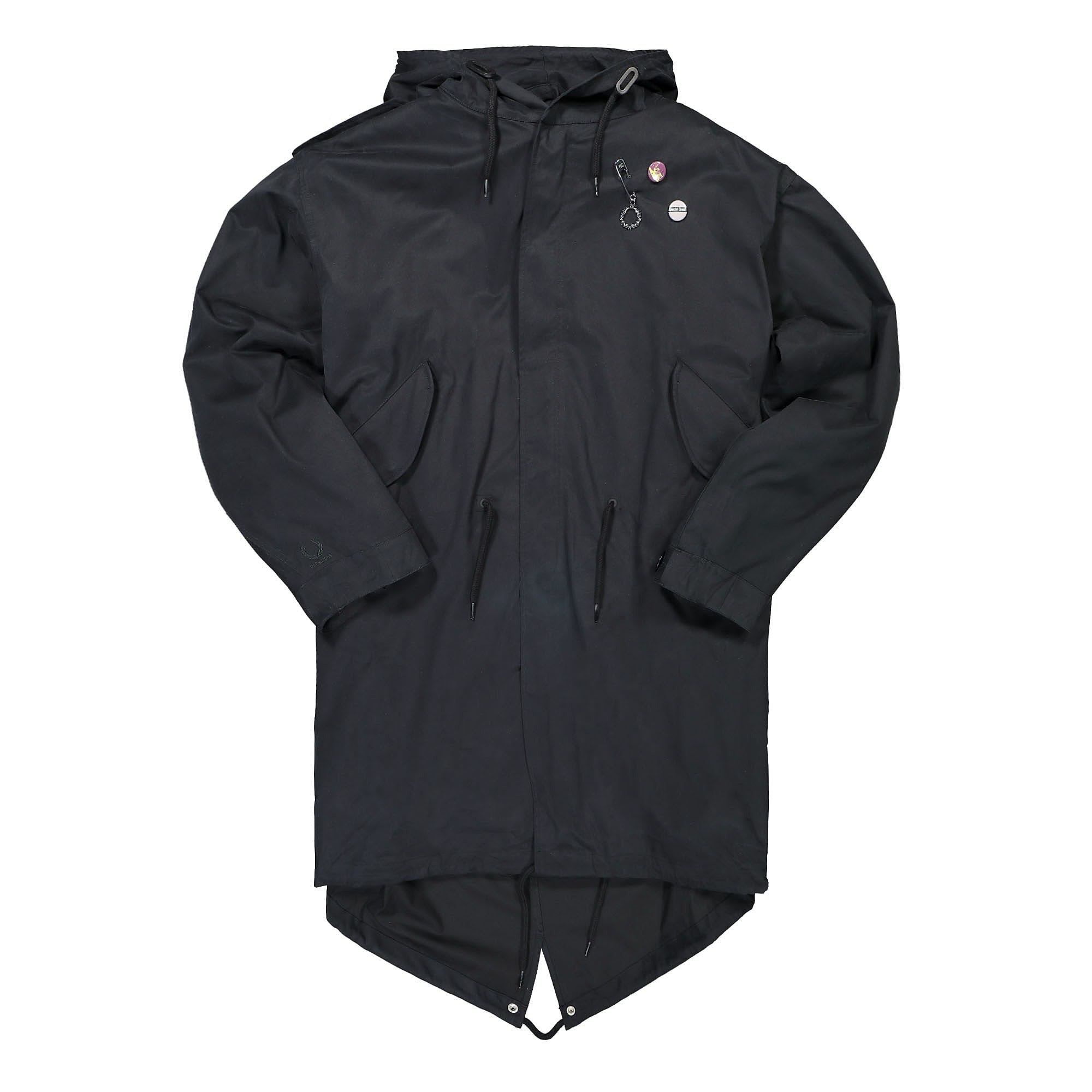Fred Perry Raf Simons x Fred Perry Patch Detail Parka Black Parkas SJ1972 | Overkill