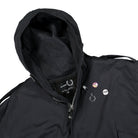 Fred Perry Raf Simons x Fred Perry Patch Detail Parka Black Parkas Close-up | Overkill