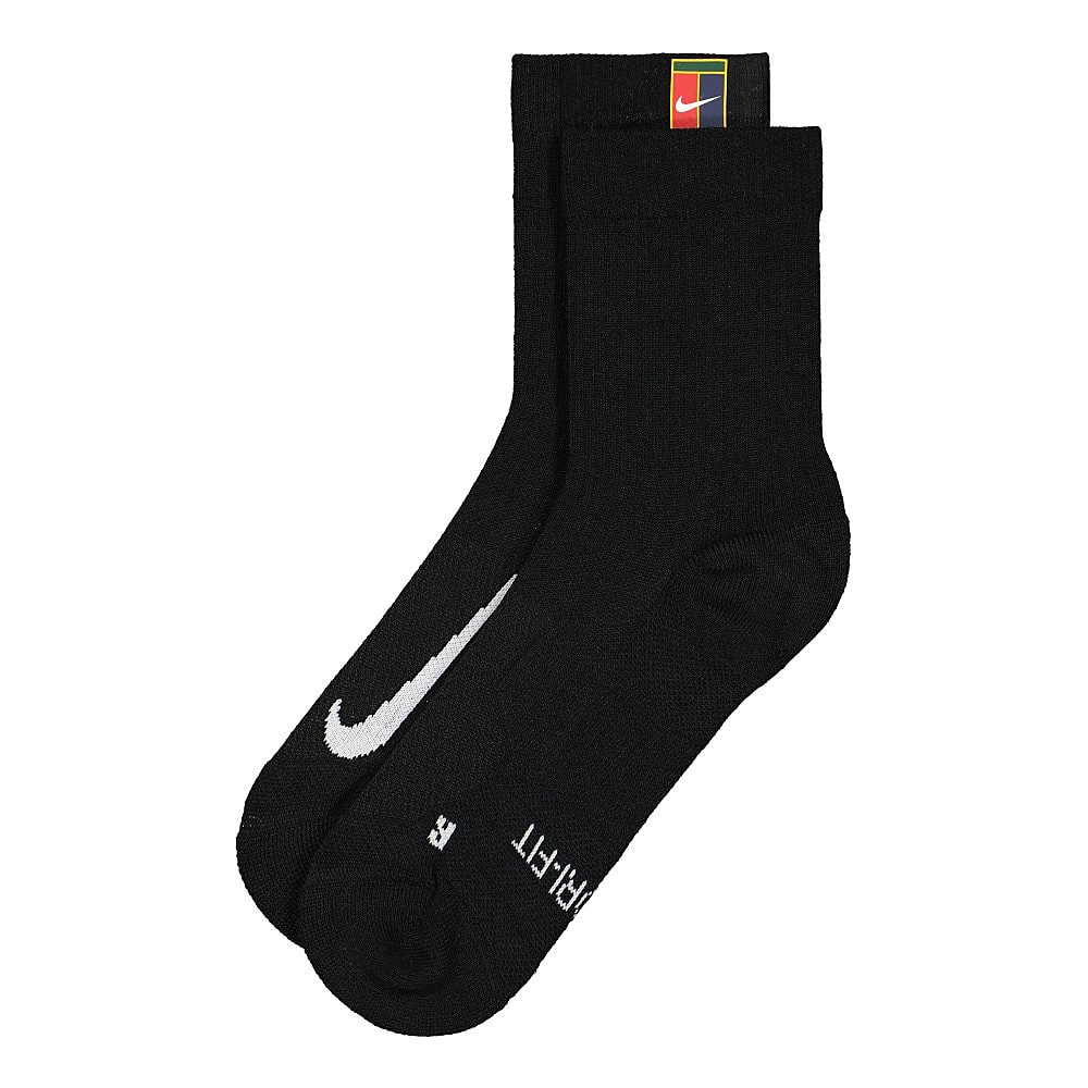 Nike Court Multiplier Crew Cushioned Socks Black / Black Socks Material | Overkill