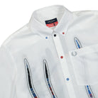 Fred Perry Charles Jeffrey LOVERBOY x Fred Perry Oversized Tartan Patch Shirt White Shirts Close-up | Overkill