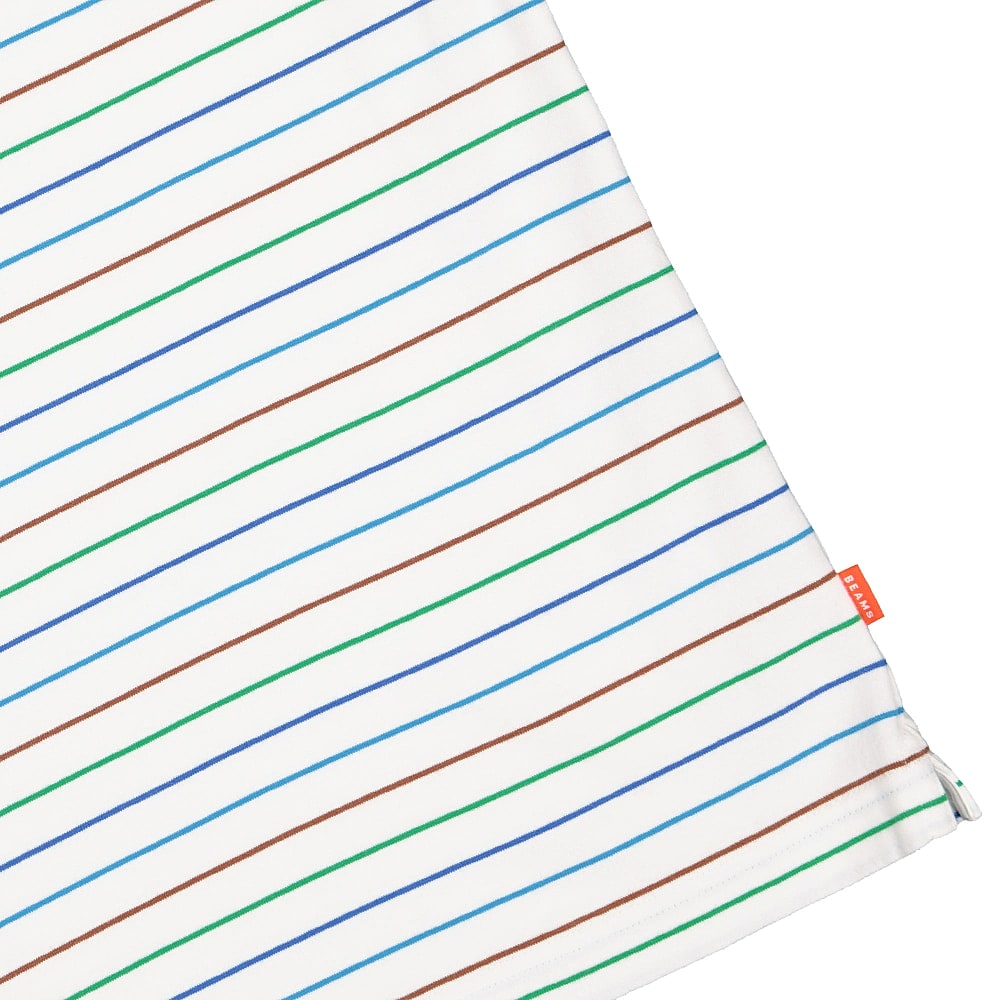 Fred Perry Beams x Fred Perry Striped T-Shirt White T-Shirts Detailfoto | Overkill