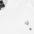 Fred Perry Raf Simons x Fred Perry Laurel Wreath Pin T-Shirt White T-Shirts Close-up | Overkill