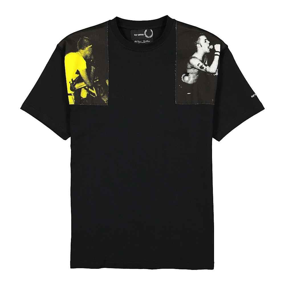 Fred Perry Raf Simons x Fred Perry Printed Panel T-Shirt Black T-Shirts SM9040 | Overkill