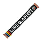 MTN Scarf Love Graffiti Hate Racism Multicolor Scarves Close-up | Overkill