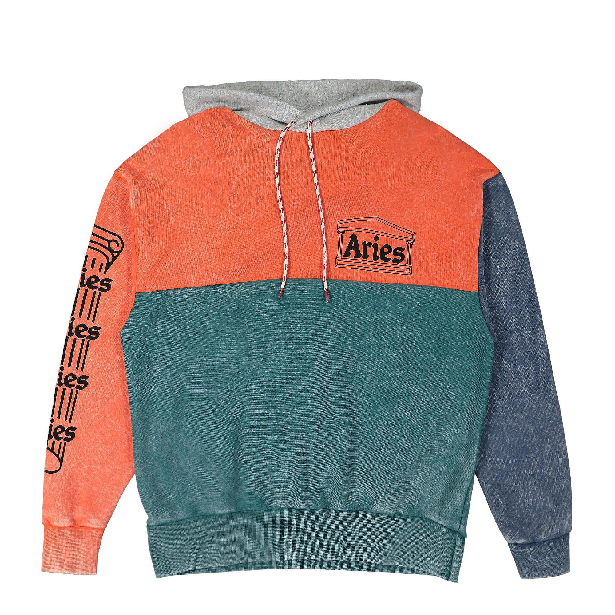 Aries OD Colourblock Temple Hoodie Multi Hoodies SSAR20800 | Overkill