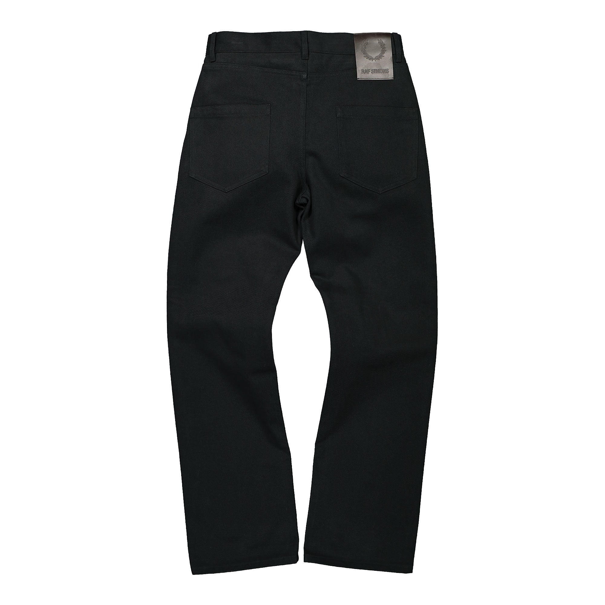 Fred Perry Raf Simons x Fred Perry Raf Straight Leg Trousers Black Casual Pants Close-up | Overkill