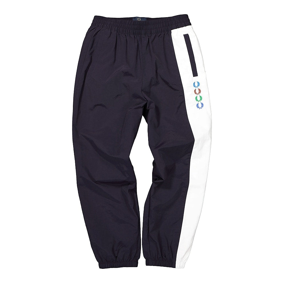 Fred Perry Beams x Fred Perry Embroidered Lauren Wreath Beams Shell Trousers Indigo Night Casual Pants ST8026-K12 | Overkill