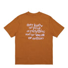 Wasted Paris Nothing Value T-Shirt Mocha Brown T-Shirts Material | Overkill