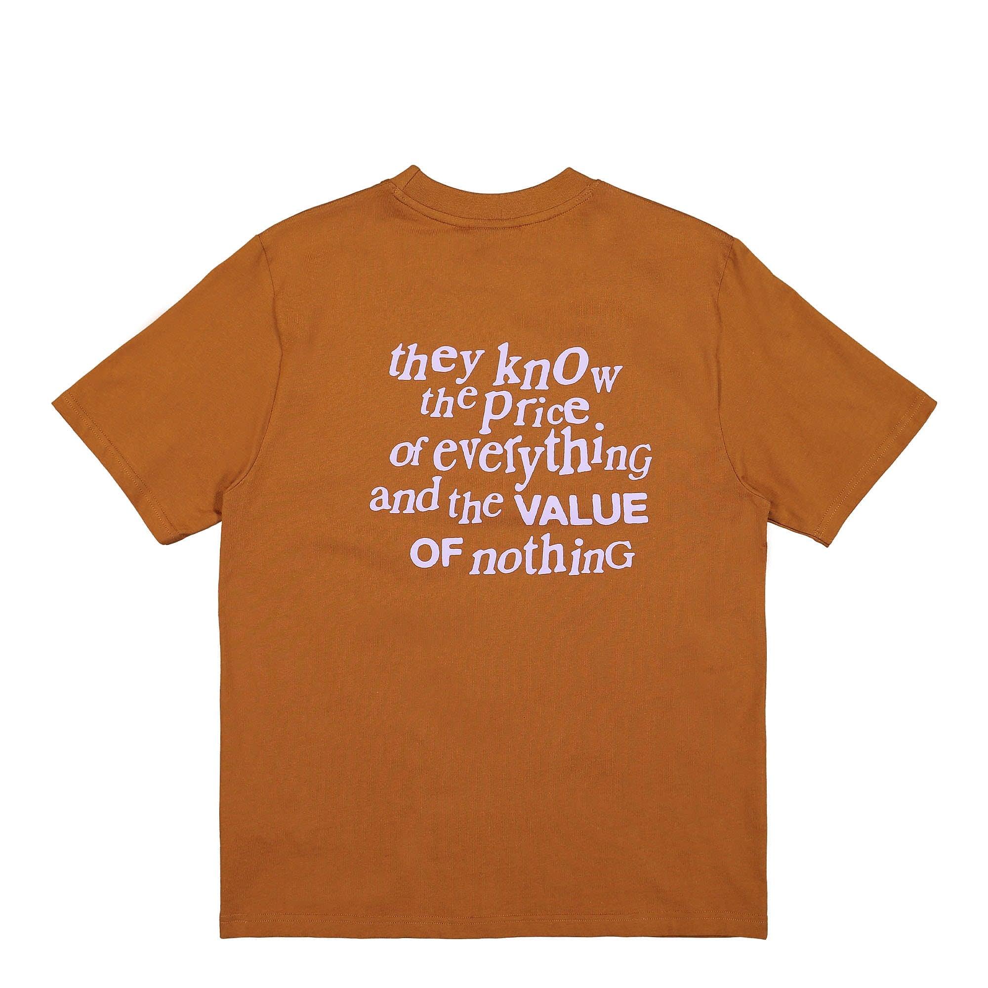Wasted Paris Nothing Value T-Shirt Mocha Brown T-Shirts Material | Overkill