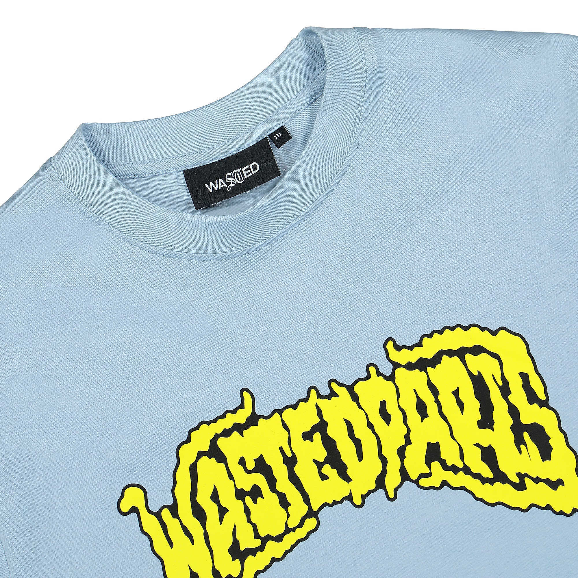 Wasted Paris Smoke T-Shirt Air Blue T-Shirts Close-up | Overkill