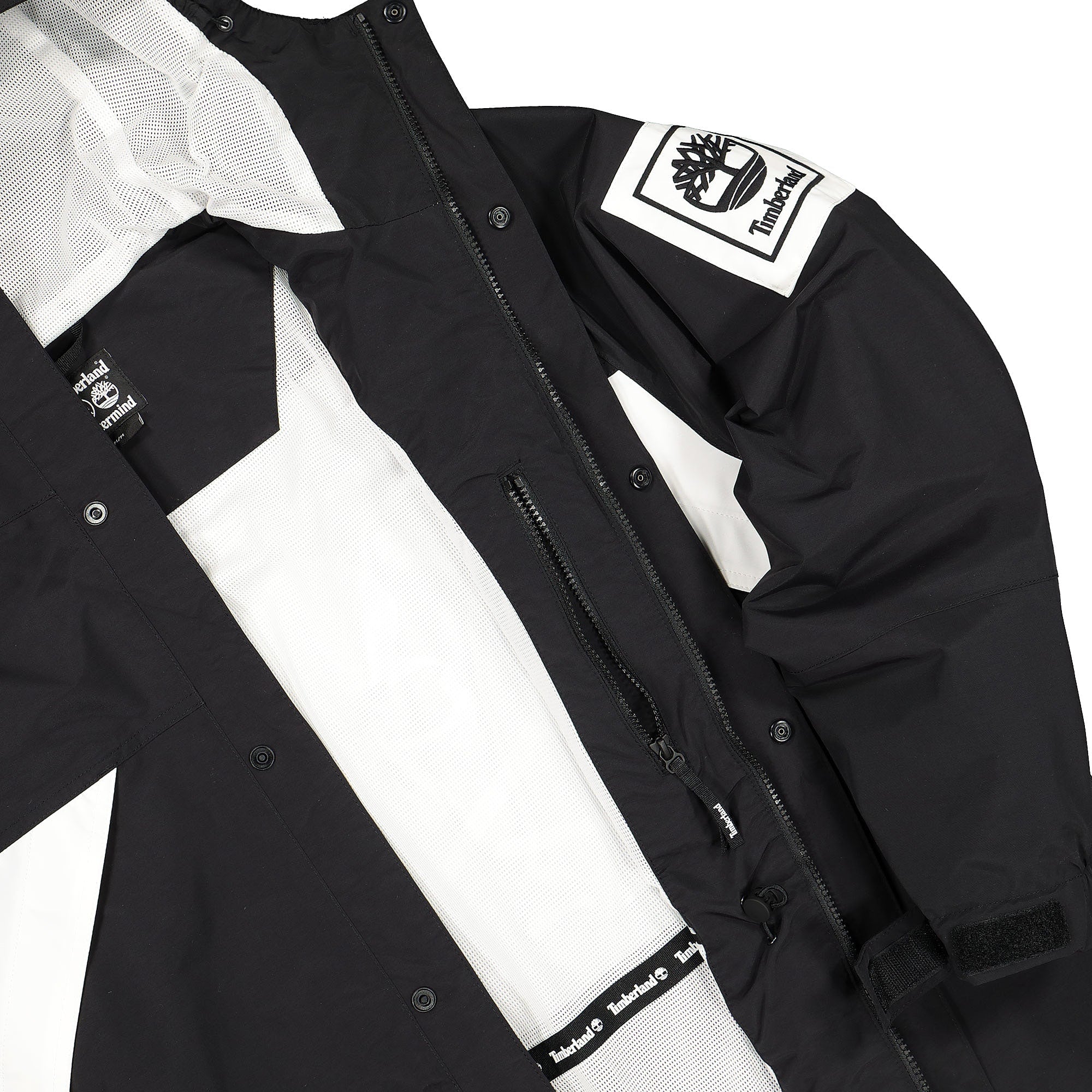 Timberland Mastermind x Timberland MMW Weather Breaker Black Windbreaker Close-up | Overkill