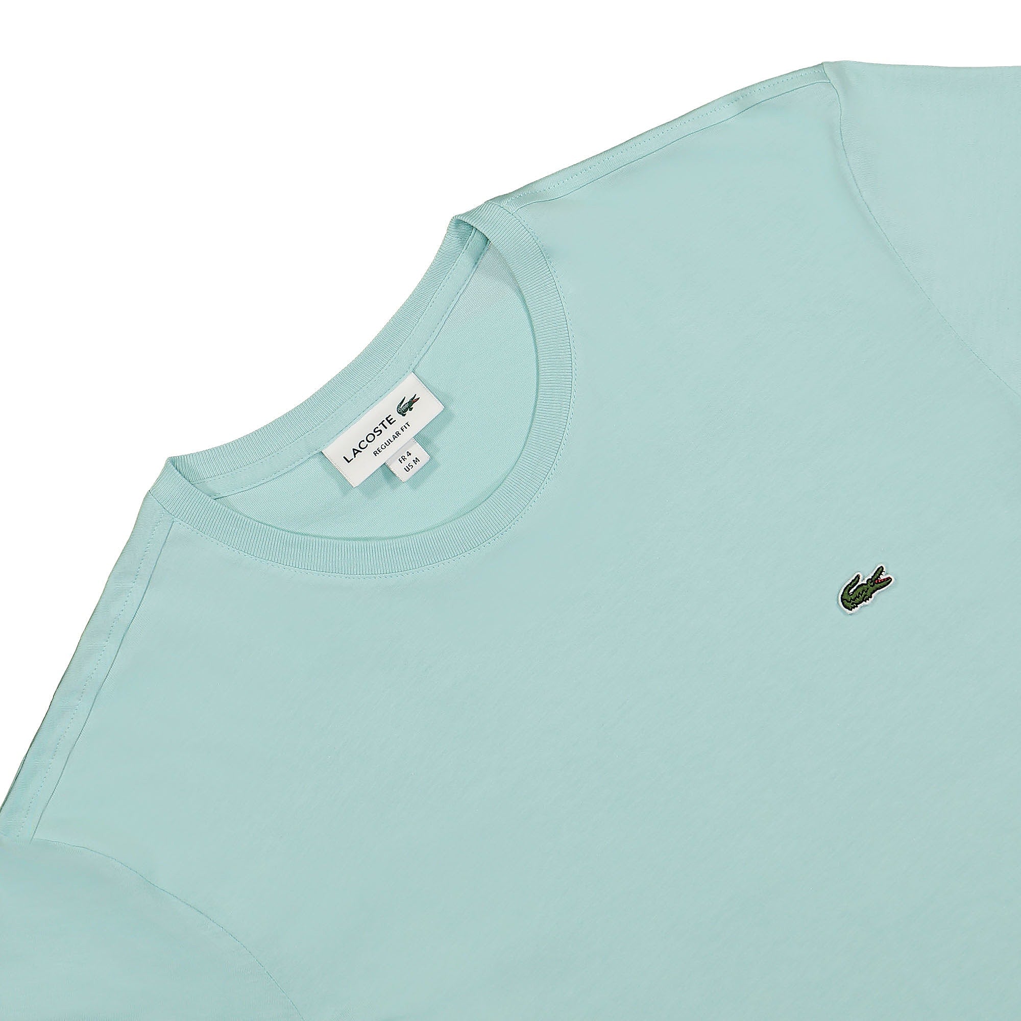 Lacoste Crew Neck Jersey T-Shirt Light Green T-Shirts Close-up | Overkill