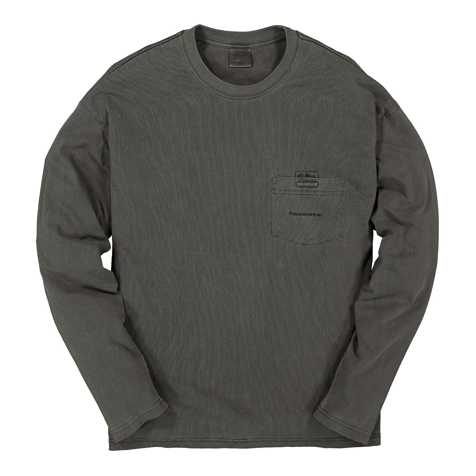 thisisneverthat T-Logo Pocket Longsleeve Top Charcoal Longsleeves TN19SLS011 | Overkill