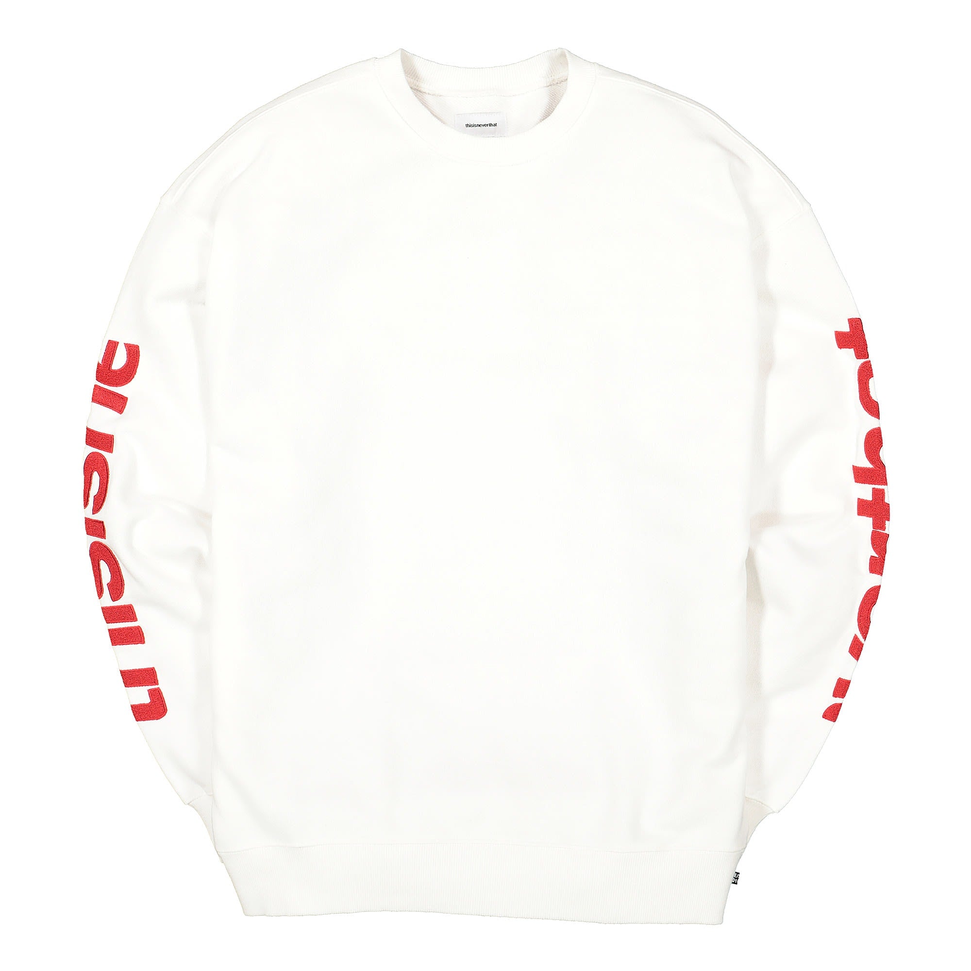 thisisneverthat HSP Crewneck White Sweatshirts TN19SSW008 | Overkill