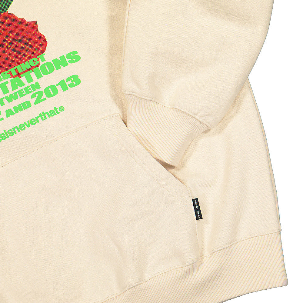thisisneverthat Rose Hooded Sweatshirt Ivory Hoodies Detailfoto | Overkill