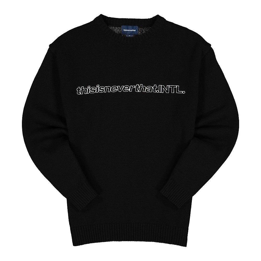 thisisneverthat Sweater Black Sweatshirts TN20FKW004 | Overkill