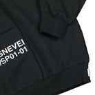 thisisneverthat CP-Paneled Crewneck Black Sweatshirts Close-up | Overkill
