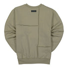 thisisneverthat CP-Paneled Crewneck Light Olive Sweatshirts Material | Overkill