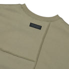 thisisneverthat CP-Paneled Crewneck Light Olive Sweatshirts Detail view 1 | Overkill