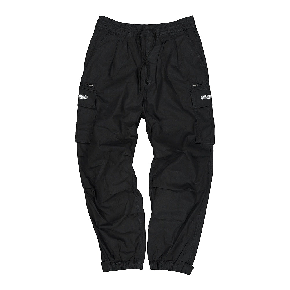 thisisneverthat Zip Cargo Pant Black Cargo Pants Material | Overkill