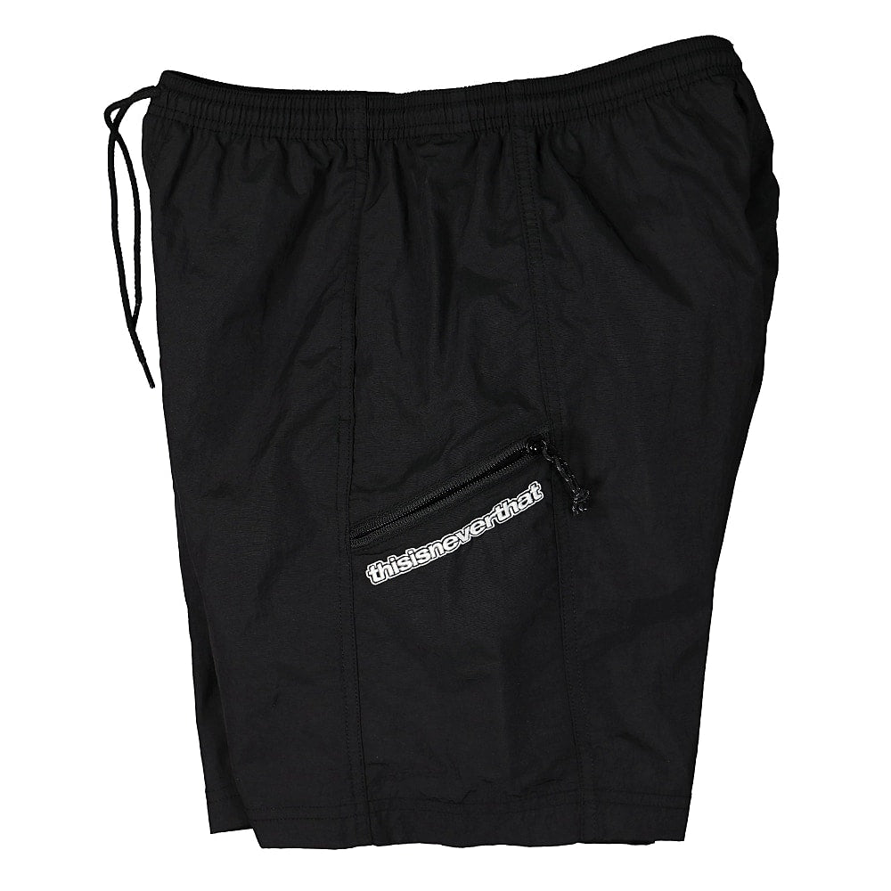 thisisneverthat Zip Jogging Short Black Shorts Close-up | Overkill