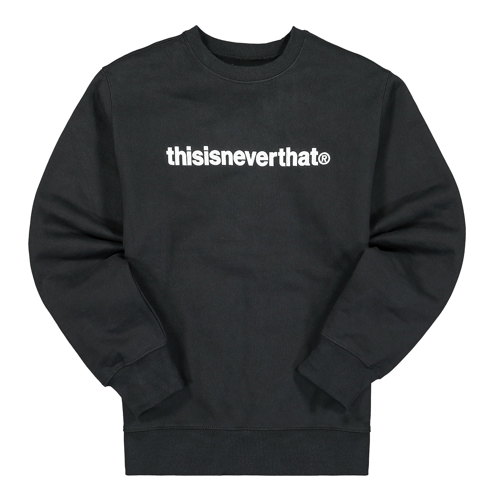 thisisneverthat T-Logo Crewneck Black Sweatshirts TN210TSWCW01 | Overkill