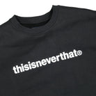 thisisneverthat T-Logo Crewneck Black Sweatshirts Close-up | Overkill
