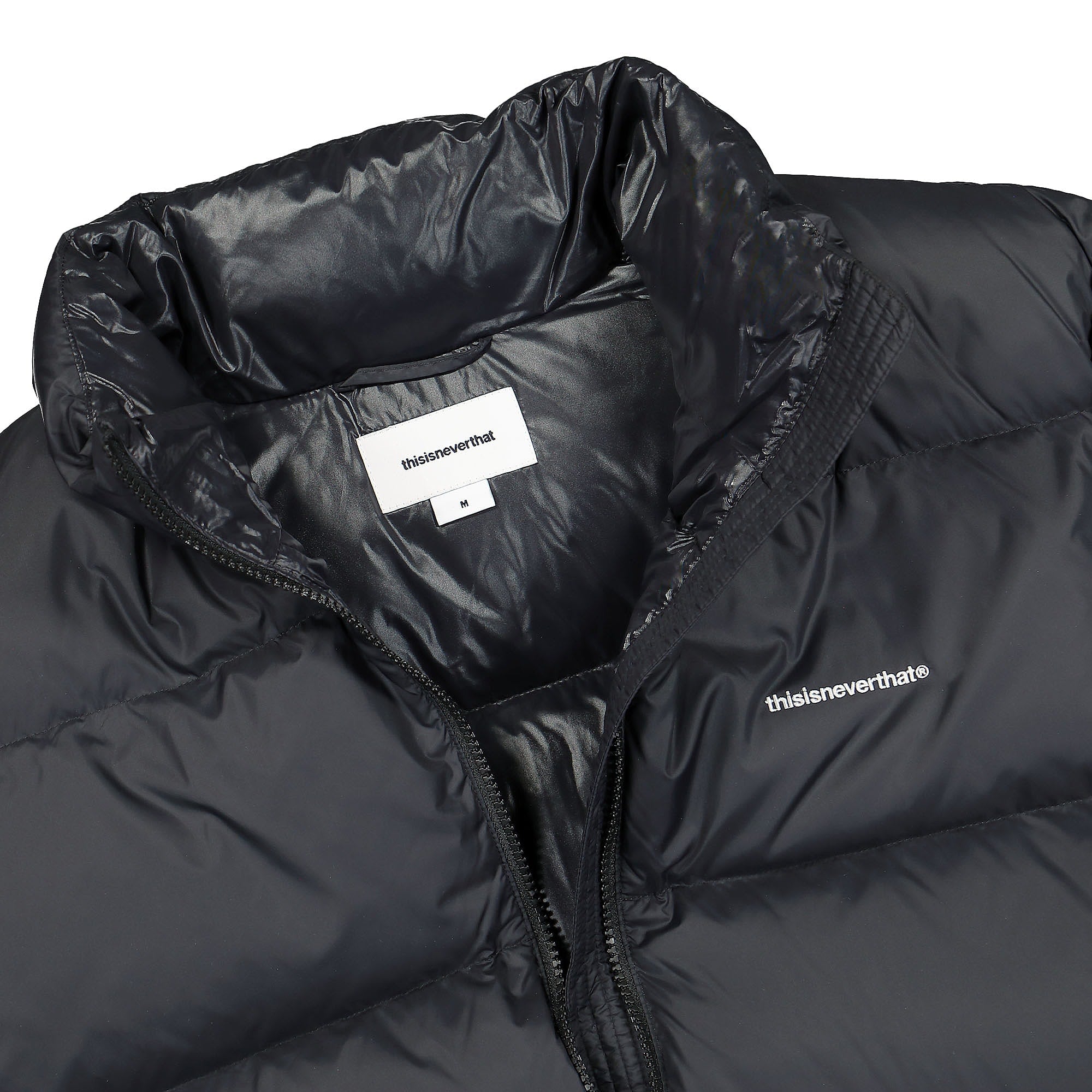 thisisneverthat PERTEX T Down Jacket Black Jackets Close-up | Overkill