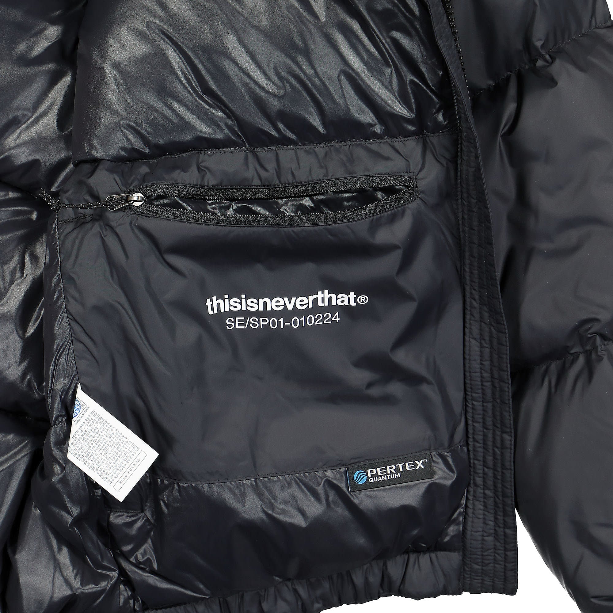 thisisneverthat PERTEX T Down Jacket Black Jackets Detail view 1 | Overkill