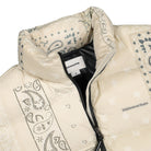 thisisneverthat PERTEX T Down Jacket Bandana Cream Puffer Jackets Close-up | Overkill