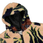 thisisneverthat Batik Faux Fur Jacket Beige Fleece Jackets Close-up | Overkill