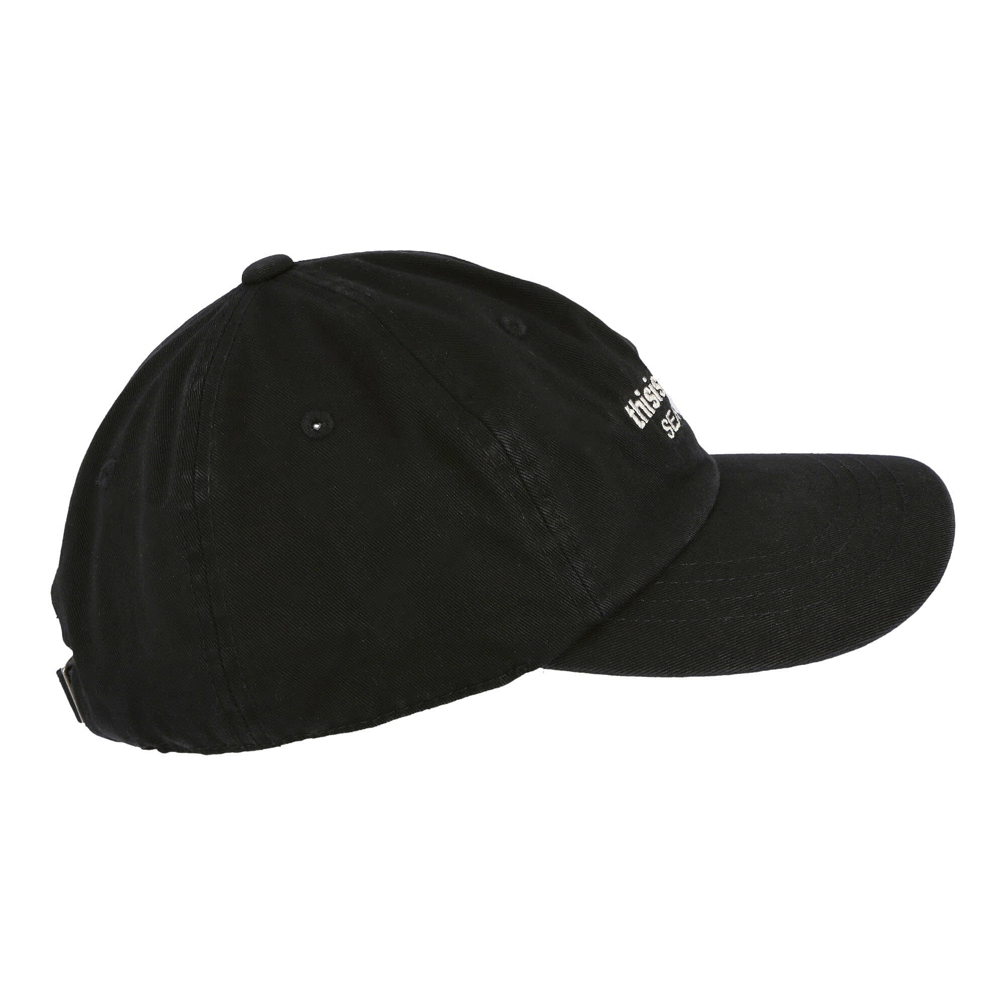 thisisneverthat Washed T-Logo Skater Cap Black Caps Close-up | Overkill