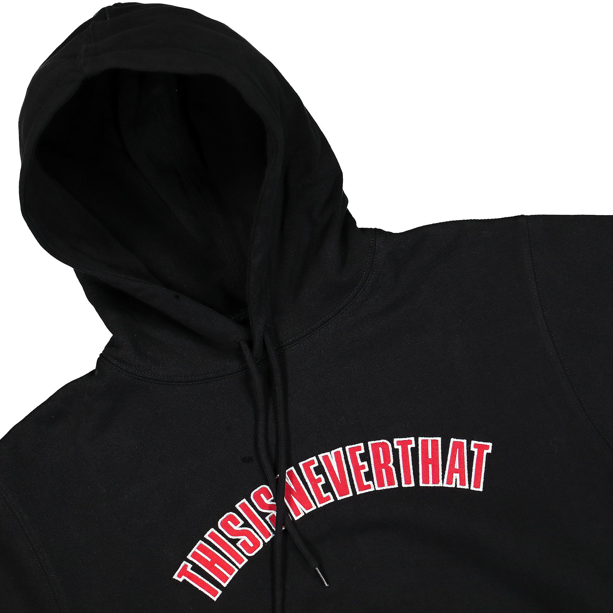 thisisneverthat New Arc Hooded Sweatshirt Black Hoodies Close-up | Overkill