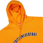 thisisneverthat New Arc Hooded Sweatshirt Marigold Hoodies Close-up | Overkill