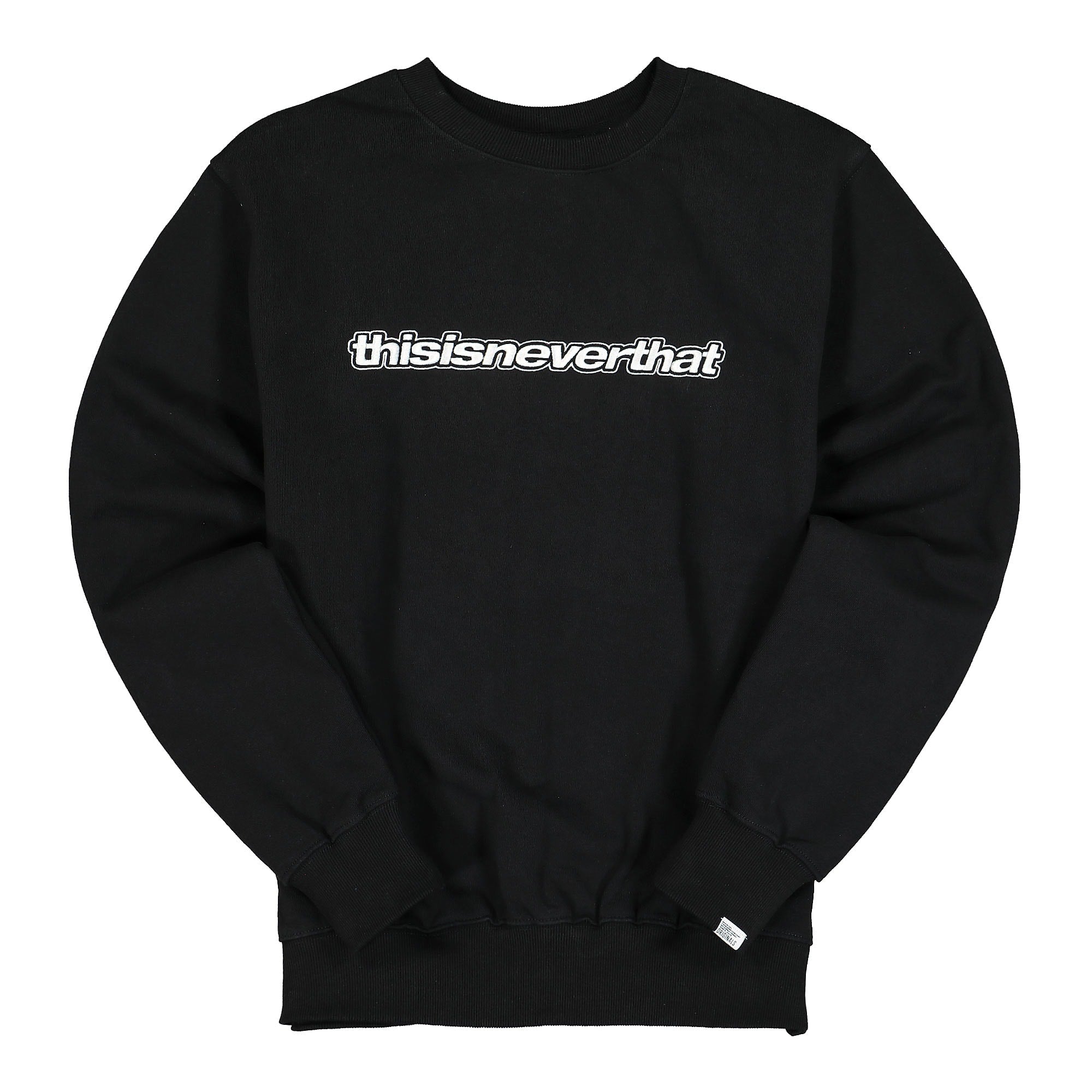 thisisneverthat ESP-Logo Crewneck Black Sweatshirts TN21SSW001 | Overkill