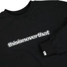 thisisneverthat ESP-Logo Crewneck Black Sweatshirts Close-up | Overkill