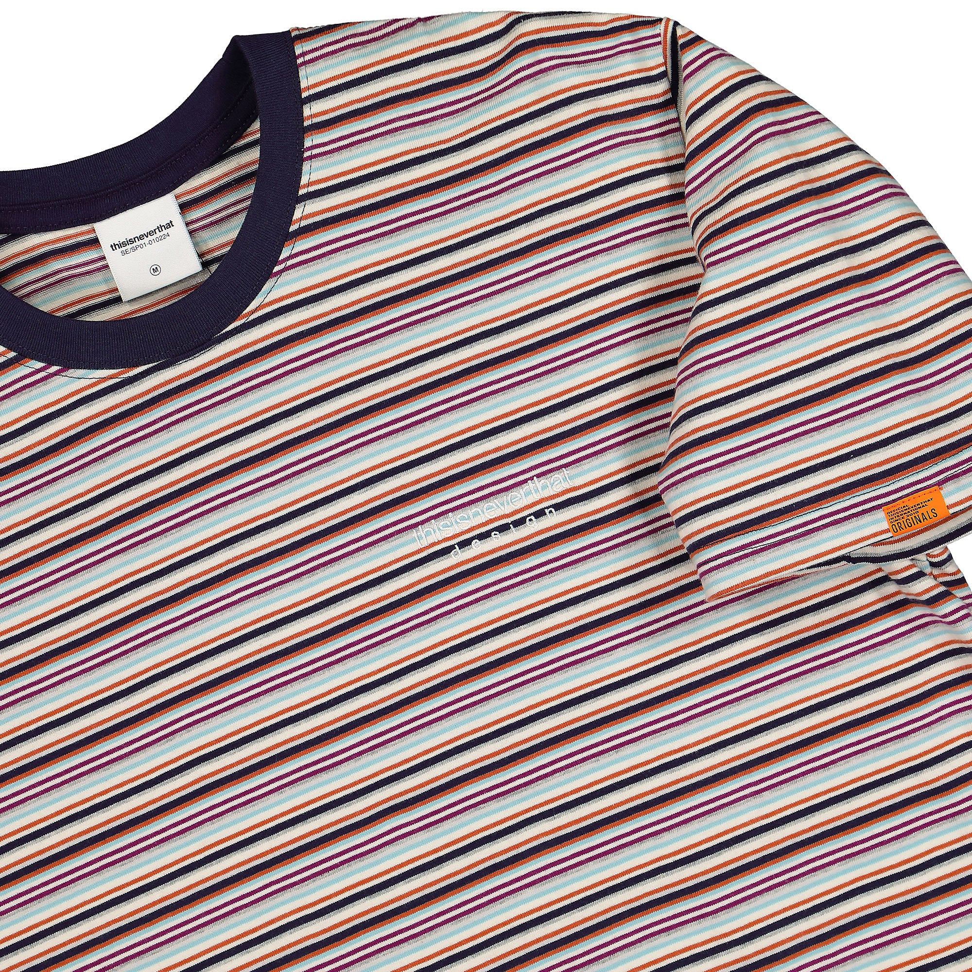 thisisneverthat L-Logo Striped Tee Multicolor T-Shirts Close-up | Overkill