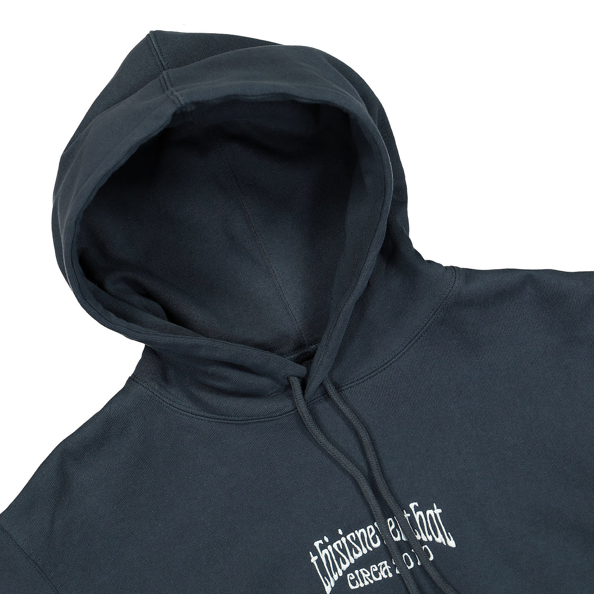 thisisneverthat RS Logo Hoodie Charcoal Hoodies Close-up | Overkill