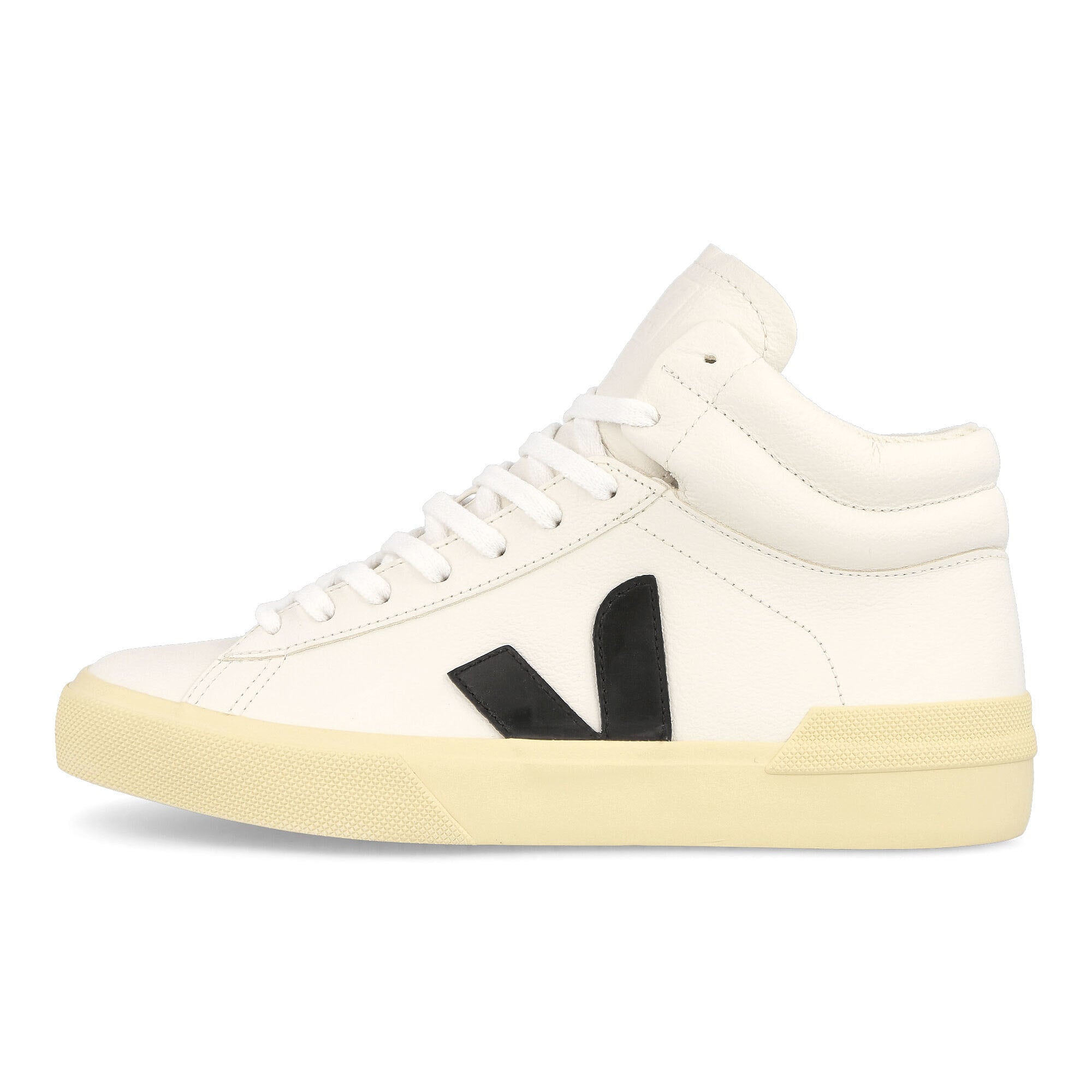 Veja minotaur chromefree leather White-Black Mid Top Sneakers TR0502929B | Overkill