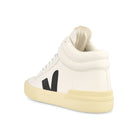 Veja minotaur chromefree leather White-Black Mid Top Sneakers  Material | Overkill