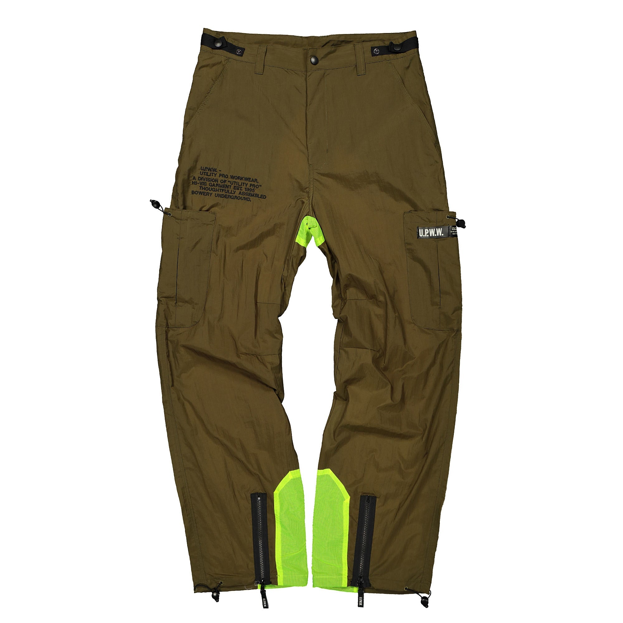 U.P.W.W. zip cargo nylon pant Olive Sweat & Track Pants ZCP3 | Overkill