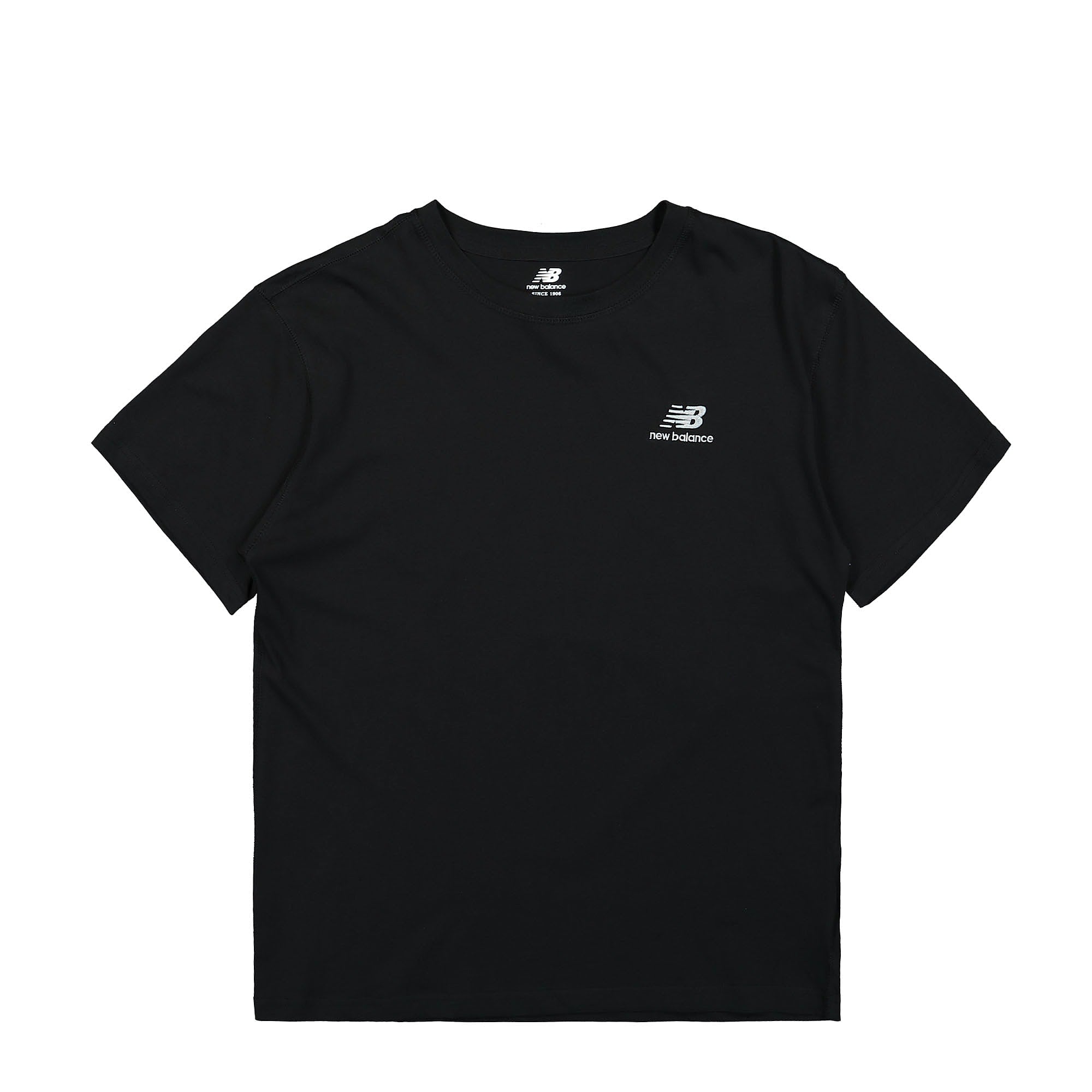 New Balance Uni-ssentials Cotton T-Shirt Black T-Shirts UT21503BK | Overkill