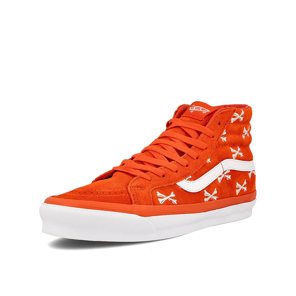 Vans OG Sk8-Hi LX Bones-Orange-White High Top Sneakers  Close Up | Overkill