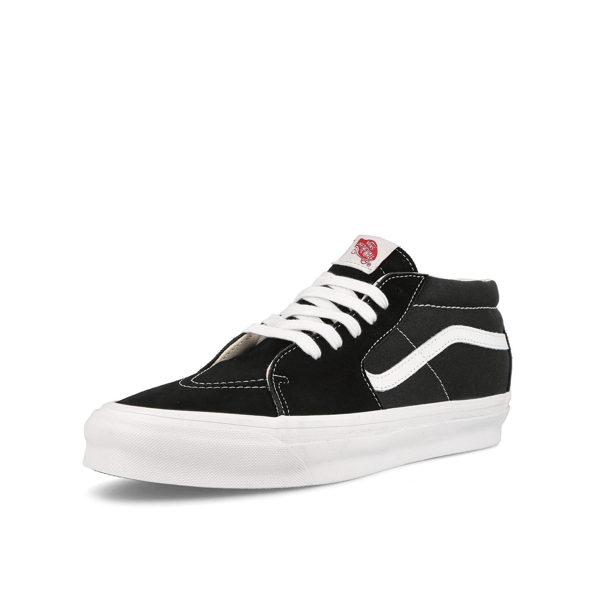 Vans OG Sk8-Mid LX Black-White Mid Top Sneakers  Close Up | Overkill