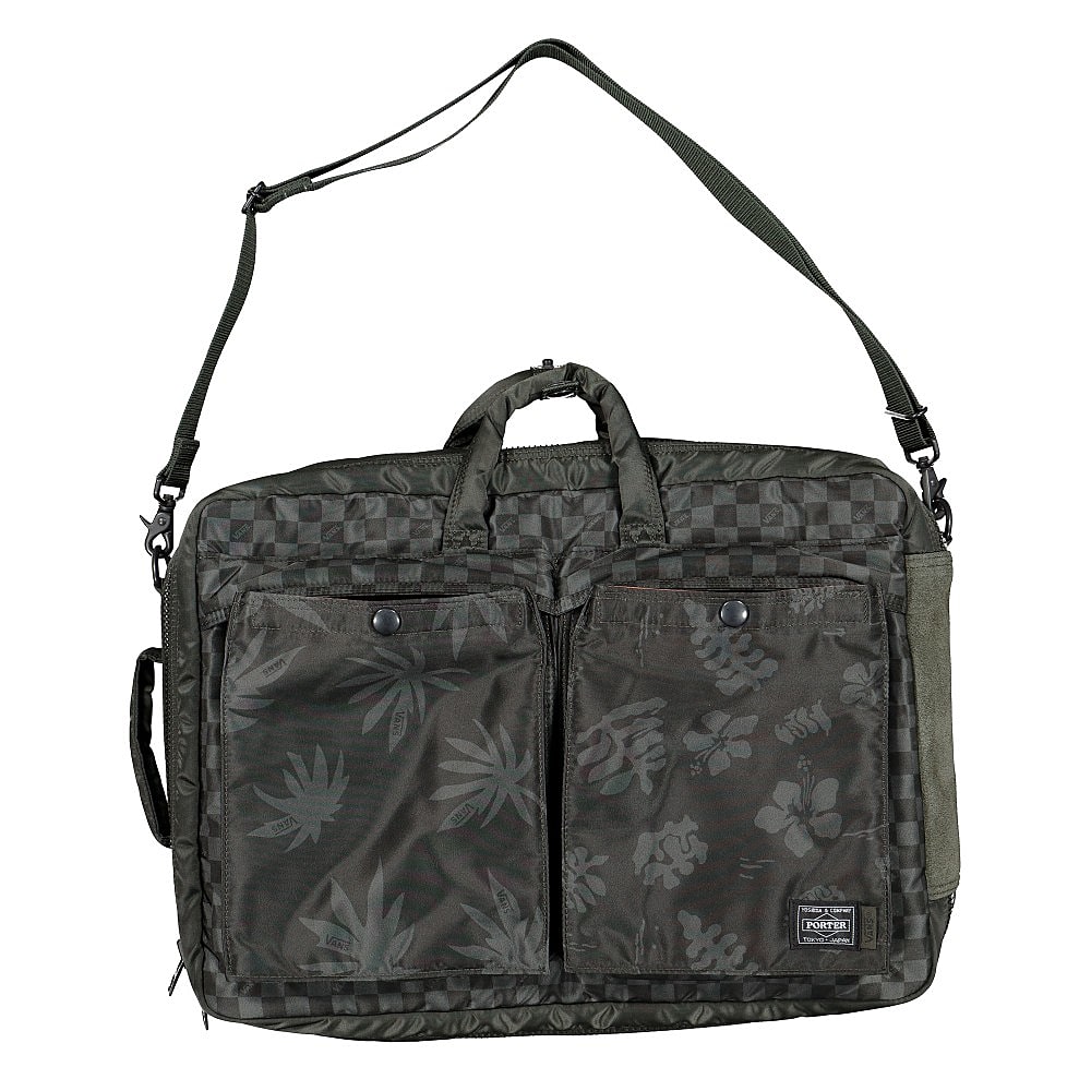Porter-Yoshida & Co. Vans x Porter-Yoshida & Co. Tanker 3-Way Briefcase Olive Briefcases & Messenger Bags Detailfoto | Overkill