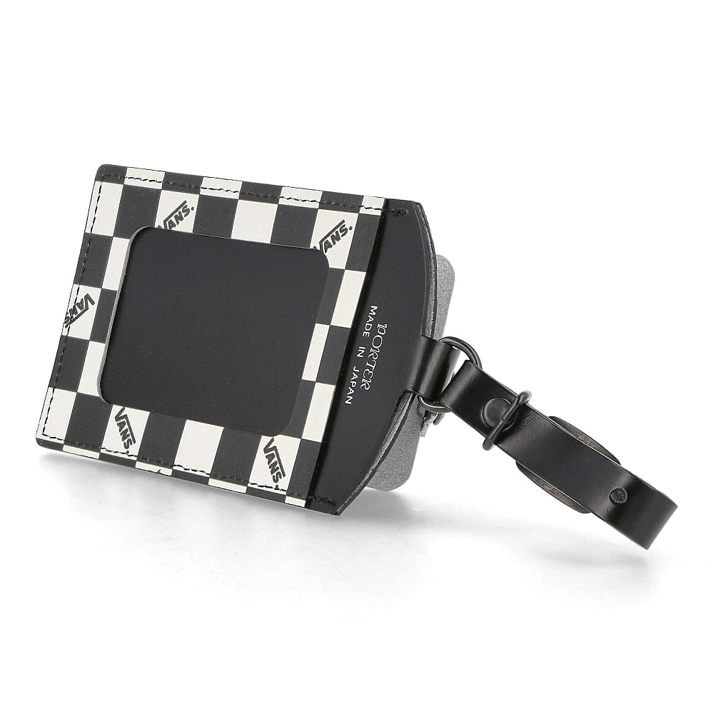 Porter-Yoshida & Co. Vans x Porter-Yoshida & Co. Luggage Tag Black-White Checkered Wallets & Cases Close-up | Overkill